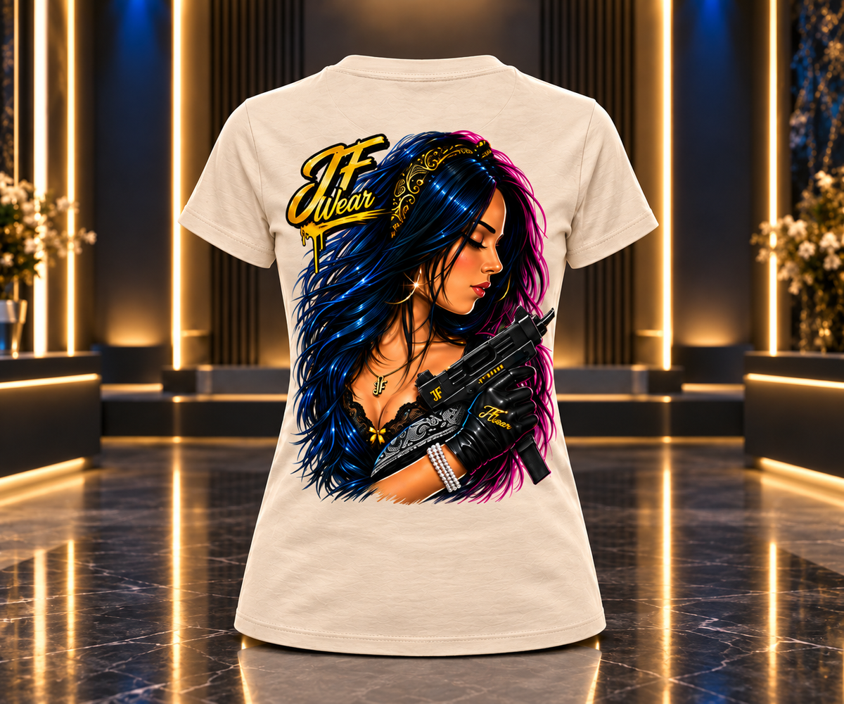 JF Wear Lady Gun T-Shirt
