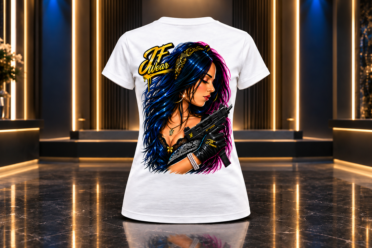 JF Wear Lady Gun T-Shirt
