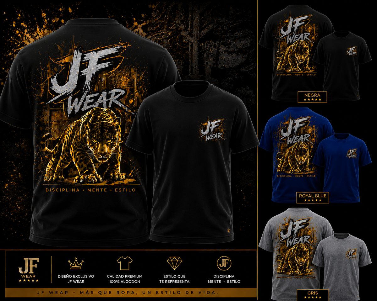 JF WEAR JAGUAR ORANGE FIRE -PLAYERA IMPRESA