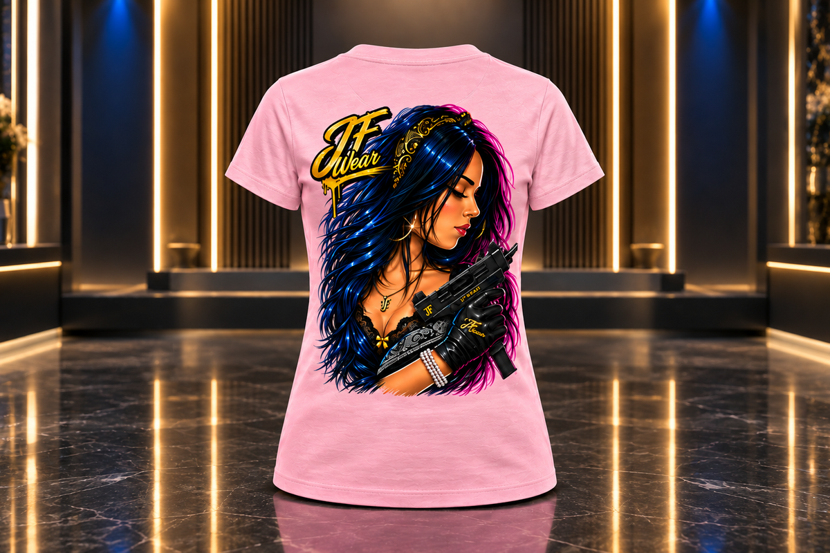 JF Wear Lady Gun T-Shirt
