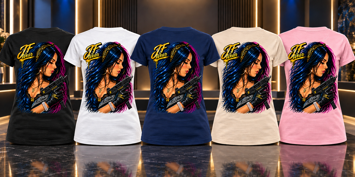JF Wear Lady Gun T-Shirt