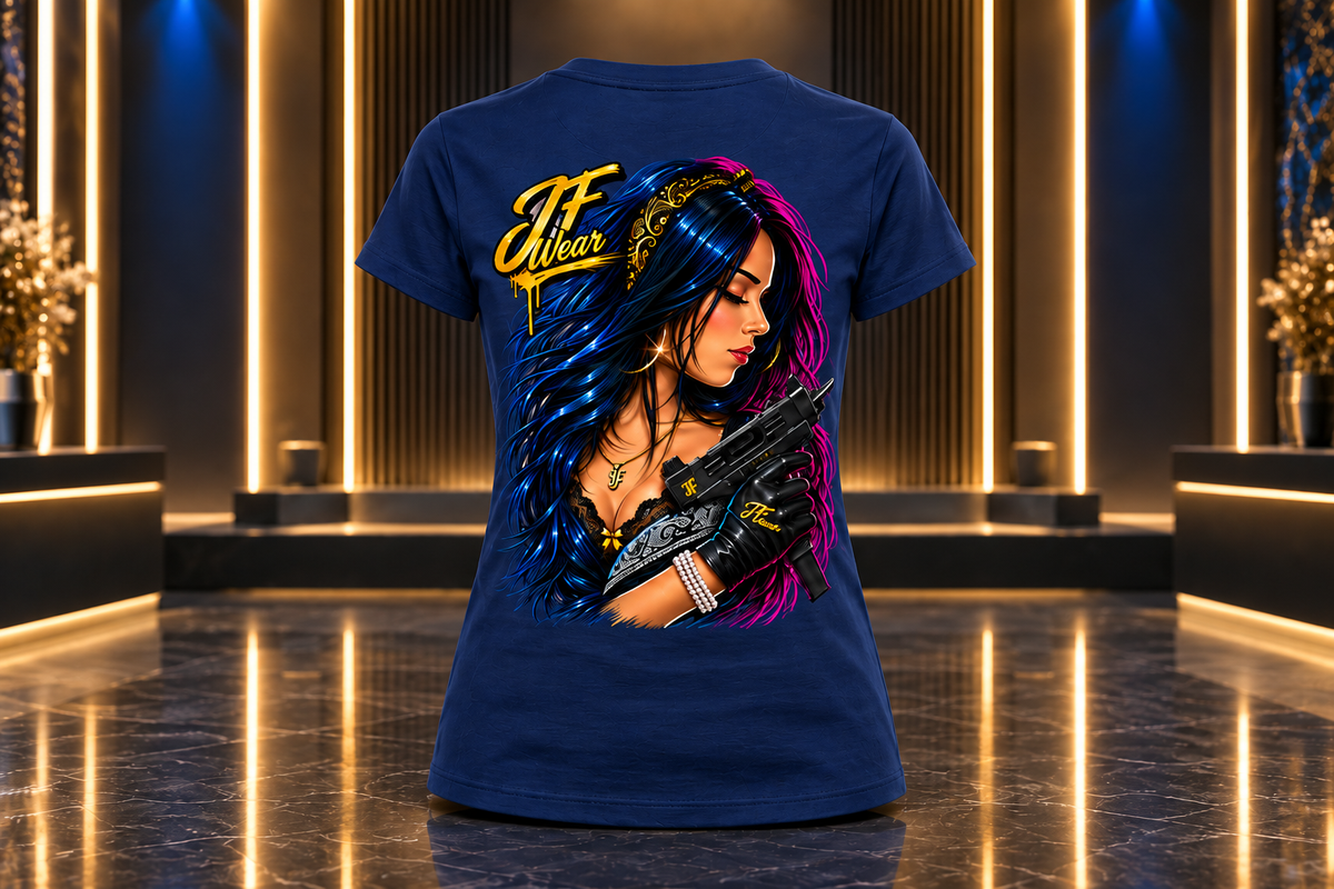 JF Wear Lady Gun T-Shirt