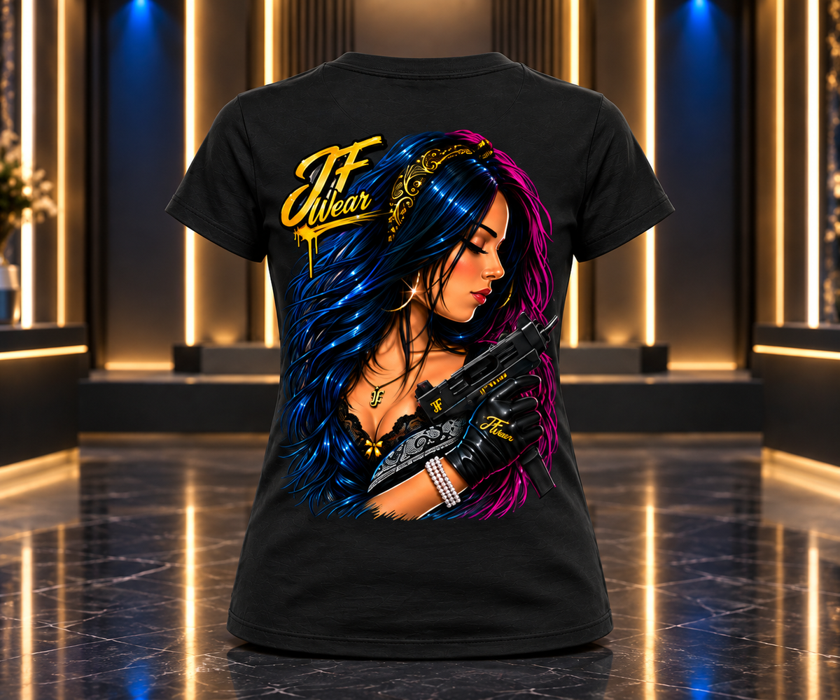 JF Wear Lady Gun T-Shirt