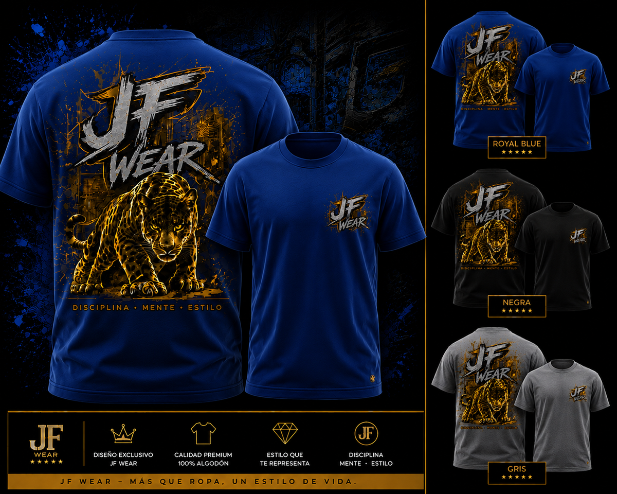 JF WEAR JAGUAR ORANGE FIRE -PLAYERA IMPRESA