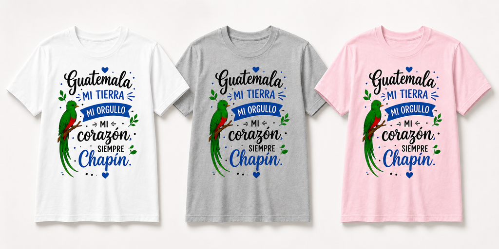 PLAYERA GUATEMALA MI ORGULLOCHAPIN -JF WEAR PLAYERA IMPRESA- PRINTED T- SHIRT