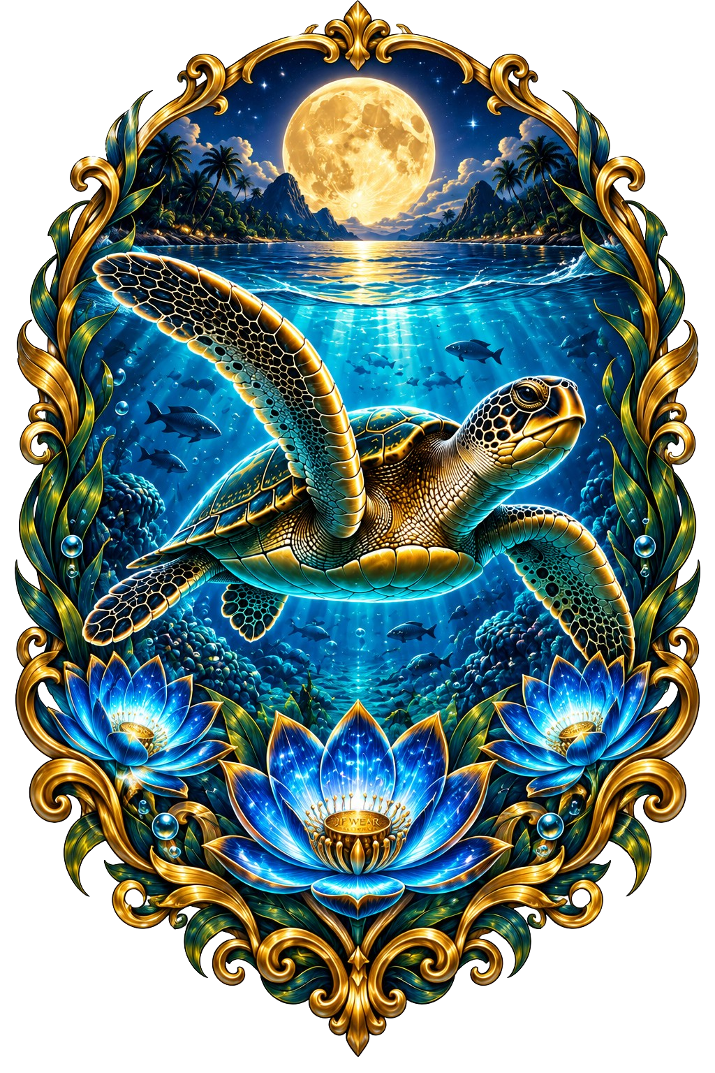 JFW NIGTH TURTLE DIGITAL PNG DESIGN