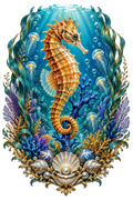JF WEAR SEAHORSE DIGITAL PNG DESIGN