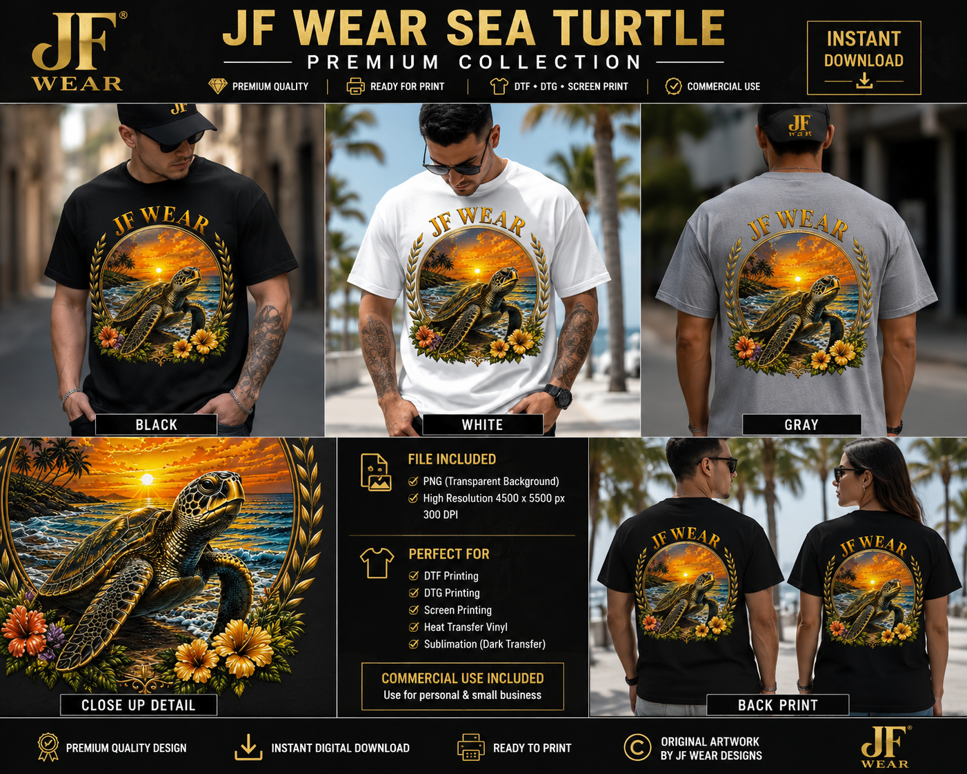 Jf wear turtle collection premium png