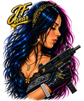 JF Wear Gun Lady Digital PNG Design
