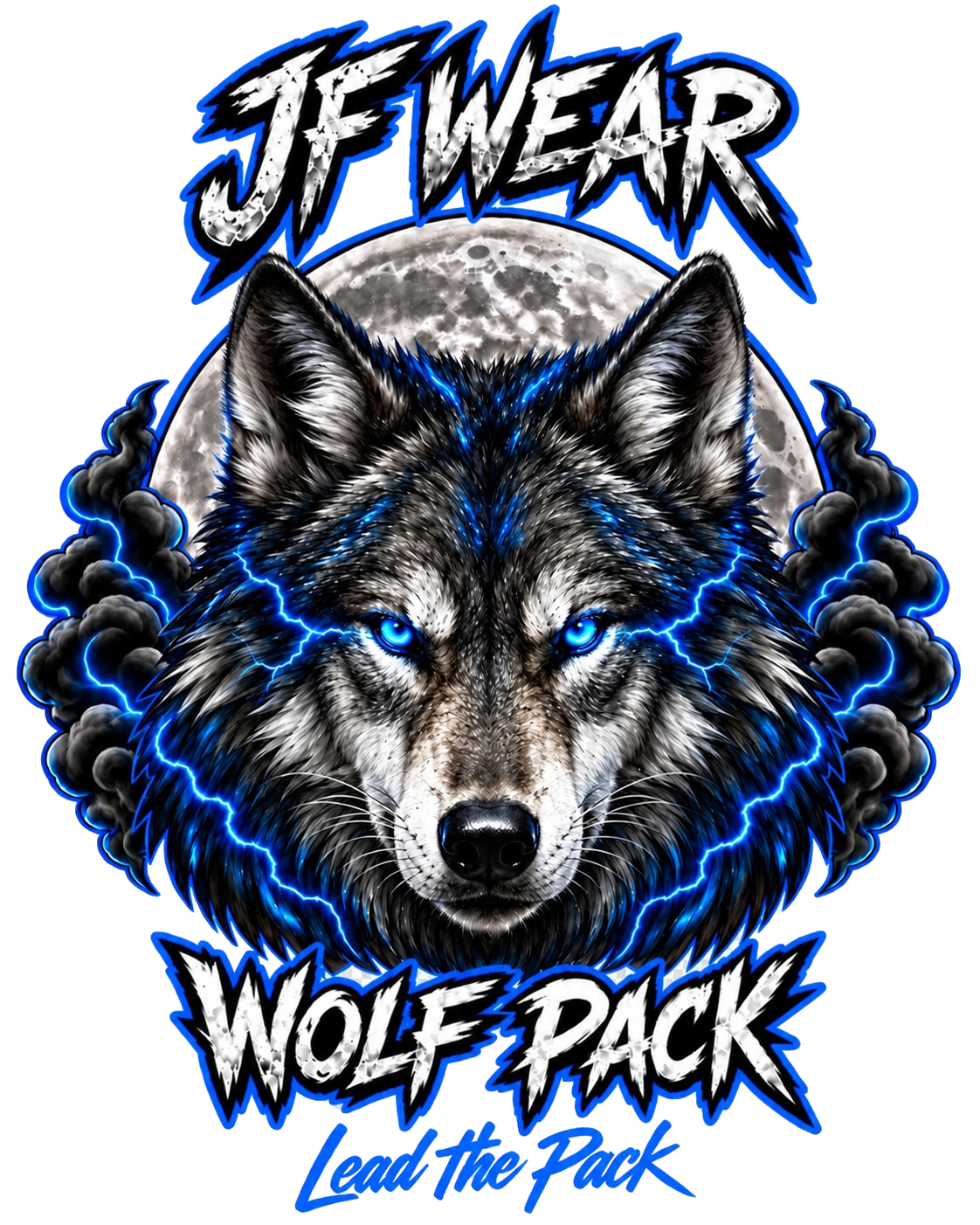 JF Wear Wolf Pack Digital PNG Design